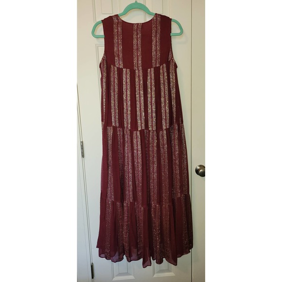 Brand New! Verb by Pallavi Singhee Tiered Maxi Dress Rare Anthropologie Sample! - Picture 7 of 10
